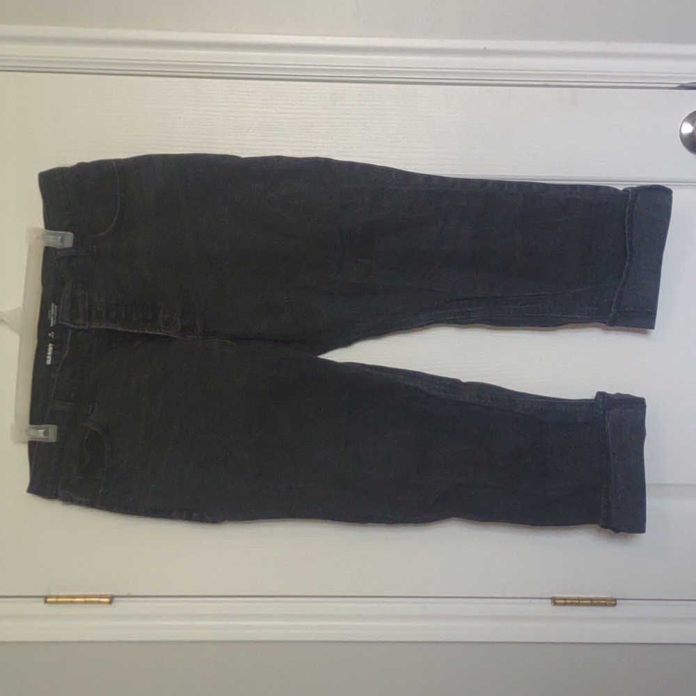 Old Navy slouchy straight black jeans size 14P